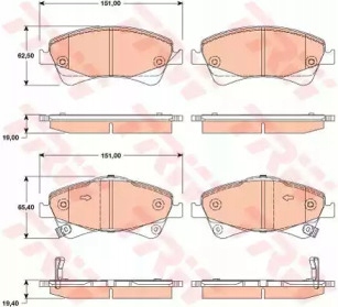 КОЛОДКИ ТОРМОЗНОЙ TOYOTA AURIS 07- ПЕРЕД