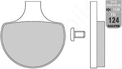 TRINKELĖS STABDŽIŲ GALFER KH94 HARLEY DAVIDSON FD124G1054 