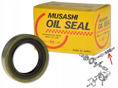 Mitsubishi space gear 94- сальник мост перед фото №1