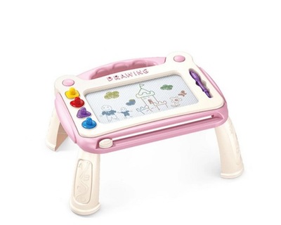 TABLICA MAGNETYCZNA ZNIKOPIS STOLIK do Rysowania Stempelki Pisak 2w1 3+