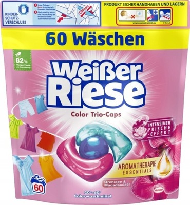 Kapsułki do prania Weiber Riese Color 60 szt + Weißer Riese Trio 60 szt DE