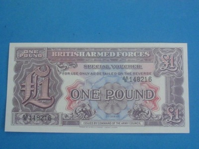 Anglia Banknot 1 Pound AA !! Army ser. 2 UNC 1948