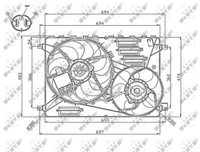 Вентилятор радиатора volvo xc60 08> фото №1