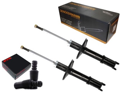 Denckermann 2x амортизаторы + защита i отбойники dacia logan i sandero перед фото №1