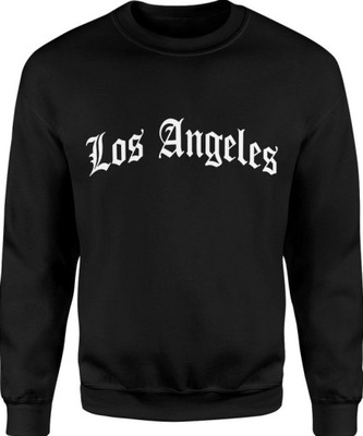 BLUZA MESKA NEGRA LOS ANGELES CALIFORNIA EE.UU. HIT - XXL  