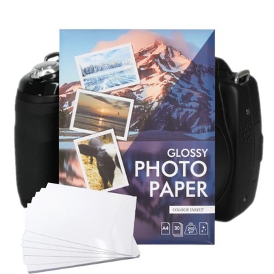 Papier fotograficzny A4 30 szt. 210 g/m² błyszczący do zdjęć Glossy