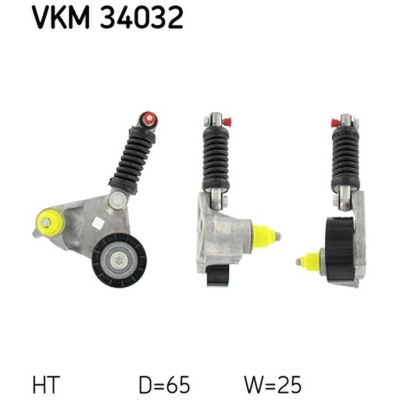 ROLLO NAPINACZA, CORREA DE CUÑA MULTICOSTAL SKF VKM 34032  