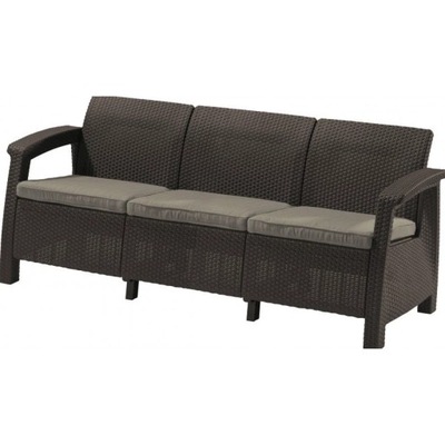 Sofa ogrodowa CORFU LOVE SEAT MAX brązowa