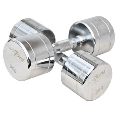 HANTLE CHROMOWANE 2X 8 KG TRENINGOWE RADEŁKOWANE