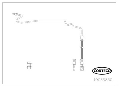 CORTECO ПАТРУБОК ТОРМОЗНОЙ ГИБКИЙ 19036850