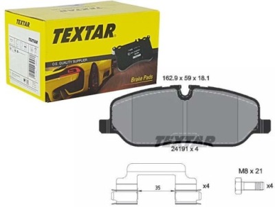 Textar гальмівні колодки гальмівні перед 2419101 фото №1