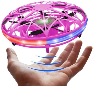 DRON UFO STEROWANY RĘKĄ RÓŻOWY