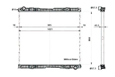 Радіатор двигуна scania g r dc11.08-dt16.08 03.04 фото №1