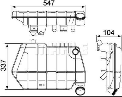 DEPÓSITO DE EXPANSIÓN DEL RADIADOR MAHLE CRT 67 000S VASO WYROWNAWCZY,  
