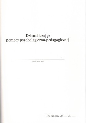 Dziennik zajęć pomocy psychologiczno-pedagogicznej