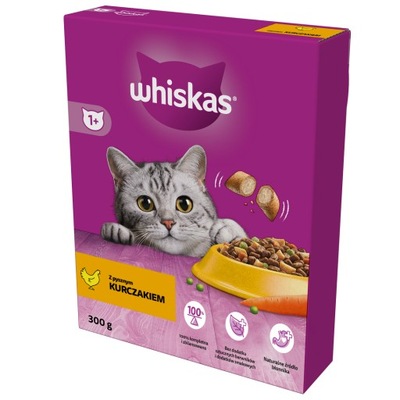 WHISKAS ADULT KURCZAK SUCHA KARMA DLA KOTA 300G