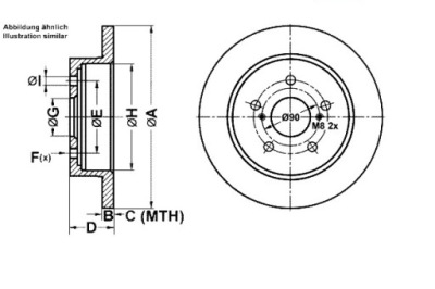 Ate тормозные диски тормозные 2szt. задняя l/p suzuki kizashi фото №1