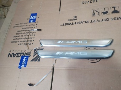 Накладки накладки порогові amg w205 фото №1