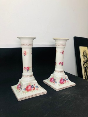 Dwa porcelanowe świeczniki vintage T33