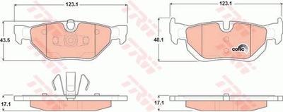 ZAPATAS DE FRENADO BMW 1 E87 GDB1626/TRW  