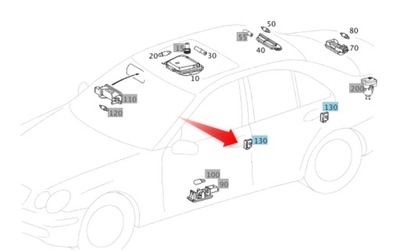 ДАТЧИК OTWARCIA ДВЕРЬ W203 MERCEDES ОРИГИНАЛ