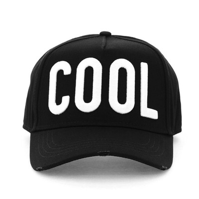 Dsquared2 - Czarna czapka z daszkiem COOL CAP