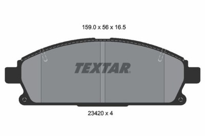 TEXTAR 2342004 ZAPATAS DE FRENADO  