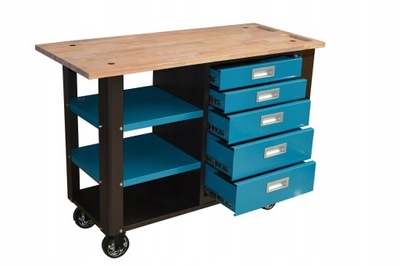 Stół warsztatowy szafka z drewnianym blatem FR4090