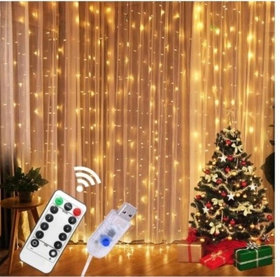 KURTYNA MIKRO LED DRUCIK 3x2m LAMPKI SOPLE PILOT
