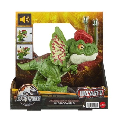 JURASSIC WORLD DILOPHOSAURUS RYCZĄCY
