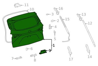 Крышка багажника задняя задняя крышка toyota sienna 2020- фото №1
