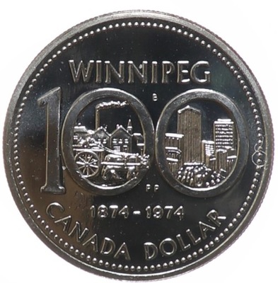 1 dolar - 100 lat Winnipeg - Kanada - 1974 rok