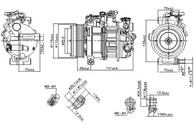 NISSENS KOMPRESORIUS KONDICIONAVIMO MERCEDES C A205 C C205 C T-MODEL S205 