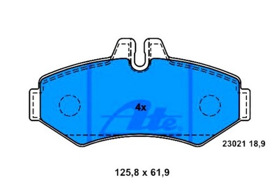 ATE TRINKELĖS HAM. VW T. LT 28-46 2,5-2,8 TDI 96-06 