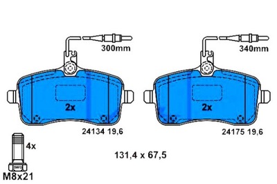 ATE КОЛОДКИ HAM. PEUGEOT P. 407 1,6-2,0 HDI 04-