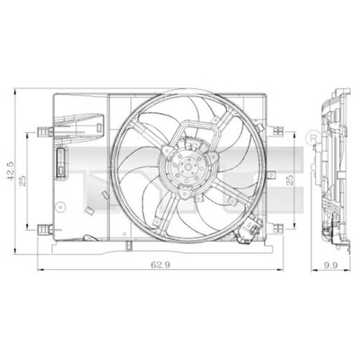 WENTYLATOR, CHLODZENIE DEL MOTOR TYC 809-0018  