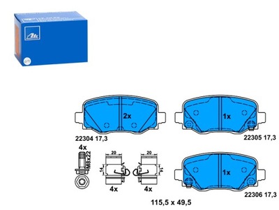 Гальмівні колодки гальмівні задня fiat 500x jeep renegade 1.0-2.0d 07.14- ate фото №1