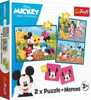 Puzzle + Gra Memos Myszka Miki i przyjaciele Trefl