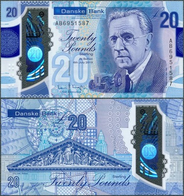 Irlandia Płn. - 20 funtów 2019 * W215 * Danske Bank * polimer