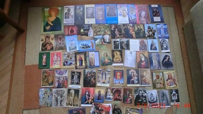 Madonny na obrazkach i pocztówkach - 60 sztuk !