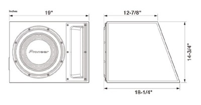 PIONEER TS-A300B SUBWOOFER POTENCIA 1500W DIÁMETRO 30CM  