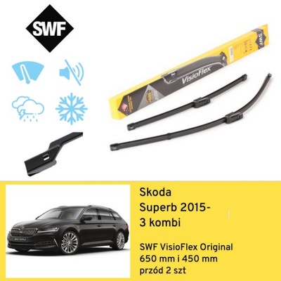 ESCOBILLAS PARTE DELANTERA PARA SKODA SUPERB 3 UNIVERSAL (2015-) SWF  