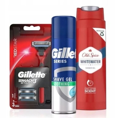 GILLETTE ZESTAW MACH3 MASZYNKA ŻEL OLD SPICE