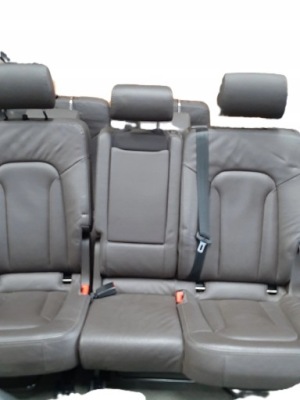 Audi q7 2005- заднє сидіння drugi trzeci ряд шкіра коричнева фото №1