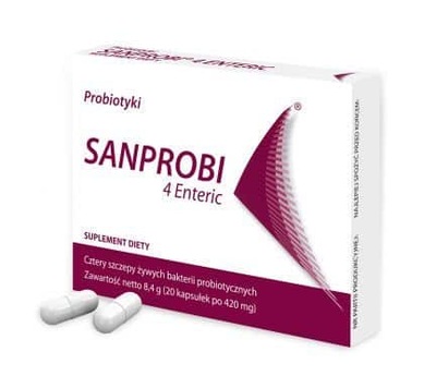Probiotyk w kapsułkach Enteric Sanprobi 20 tablete