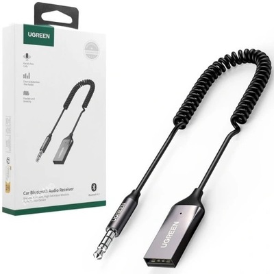 UGREEN TRANSMISOR ADAPTADOR RECEPTOR AUTO USB BLUETOOTH 5.0 CABLE AUX  