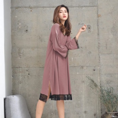 Summer Loose Modal Sleeping Skirt Summer Long Slee