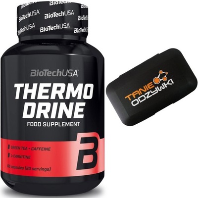 Biotech USA Thermo Drine 60caps + PILLBOX HAMUJE APETYT SPALACZ KOFEINA