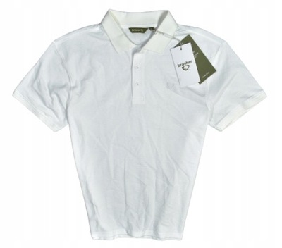 Koszulka Polo Biała Brasher Logowana / L
