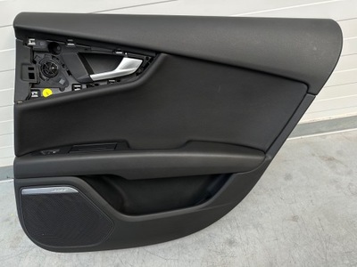 Обивка дверь правый задняя audi a7 4g кожа czarna задняя правая фото №1